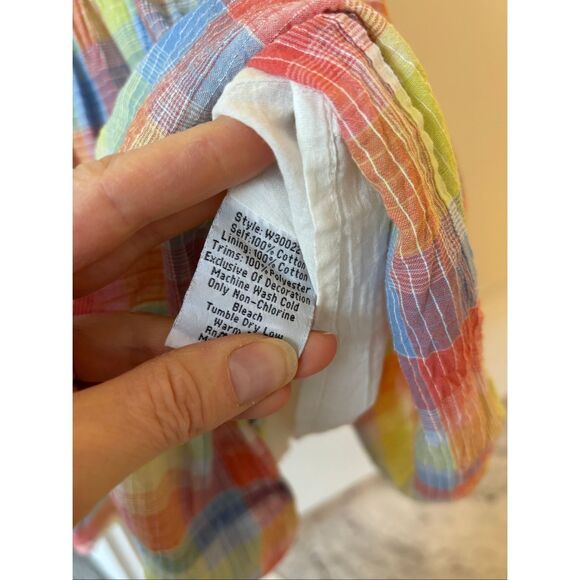 NWOT Johnny Was DELACEY PLAID SQUARE NECK MIDI DRESS, XS $285 E45 - Picture 9 of 11